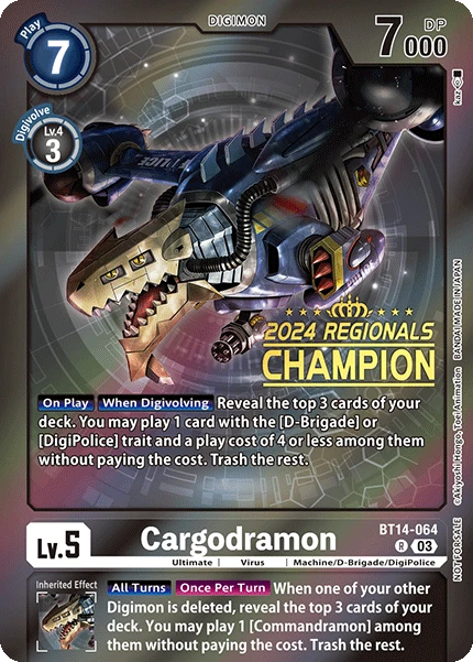 Digimon Card Game Sammelkarte BT14-064 Cargodramon alternatives Artwork 3
