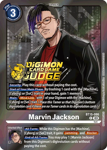 Digimon Card Game Sammelkarte BT15-086 Marvin Jackson alternatives Artwork 2