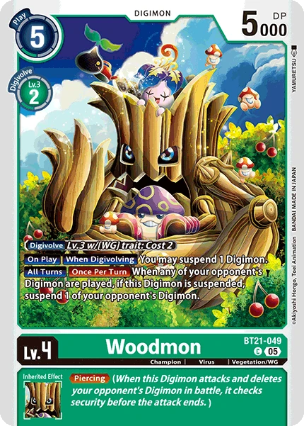 Digimon Card Game Sammelkarte BT21-049 Woodmon