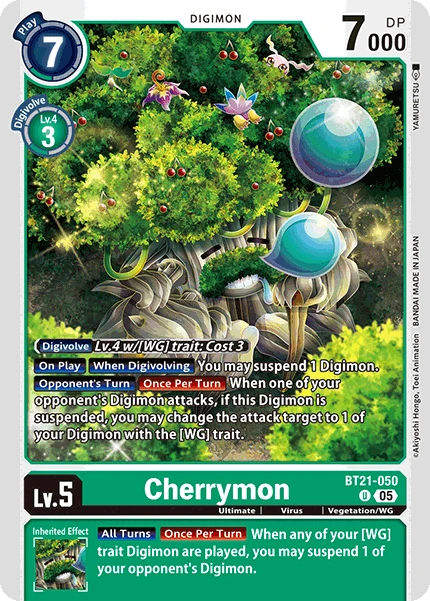 Digimon Card Game Sammelkarte BT21-050 Cherrymon