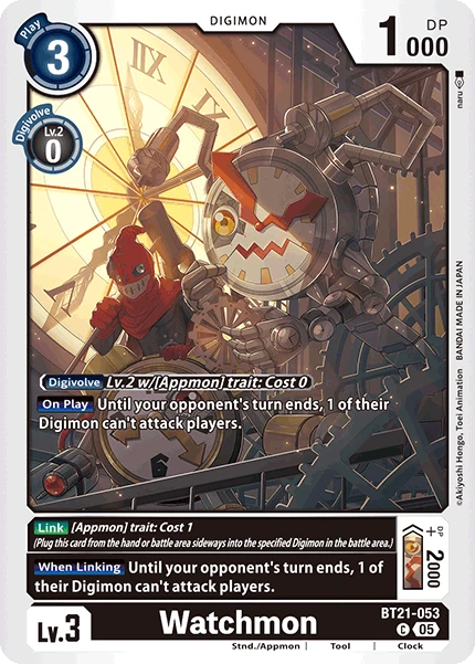 Digimon Card Game Sammelkarte BT21-053 Watchmon