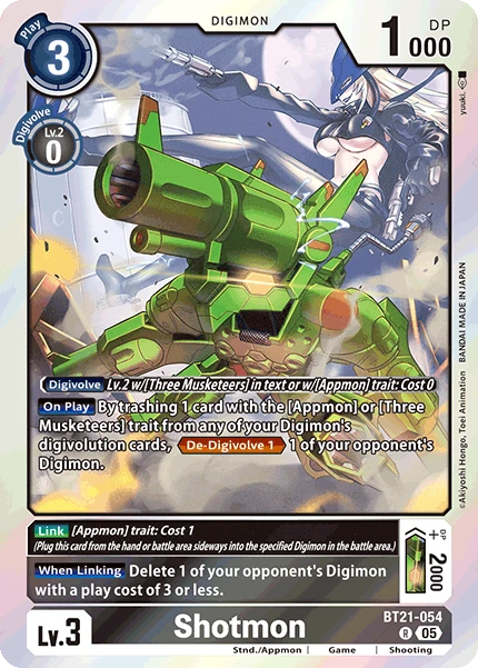 Digimon Card Game Sammelkarte BT21-054 Shotmon