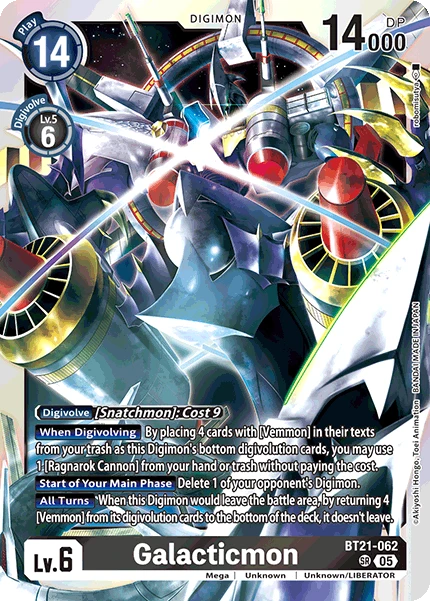 Digimon Card Game Sammelkarte BT21-062 Galacticmon