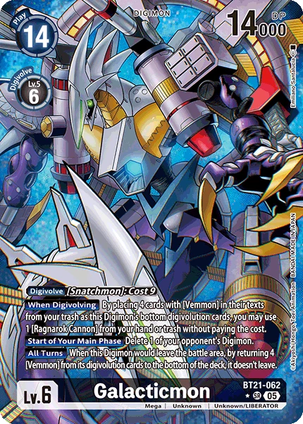 Digimon Card Game Sammelkarte BT21-062 Galacticmon alternatives Artwork 1