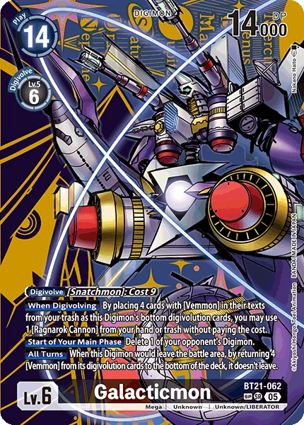 Digimon Card Game Sammelkarte BT21-062 Galacticmon alternatives Artwork 2