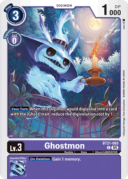 Digimon Card Game Sammelkarte BT21-065 Ghostmon