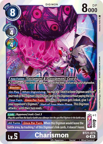 Digimon Card Game Sammelkarte BT21-073 Charismon