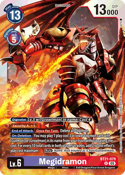 Digimon Card Game Sammelkarte BT21-079 Megidramon