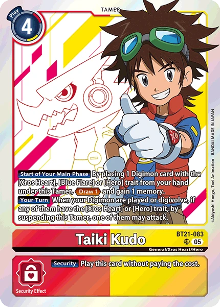 Digimon Card Game Sammelkarte BT21-083 Taiki Kudo