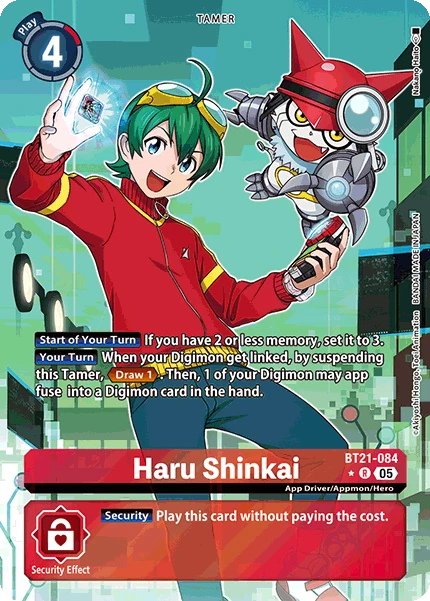 Digimon Card Game Sammelkarte BT21-084 Haru Shinkai alternatives Artwork 1