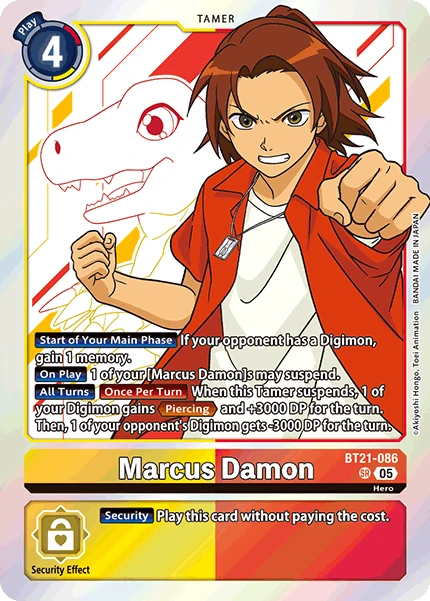Digimon Card Game Sammelkarte BT21-086 Marcus Damon