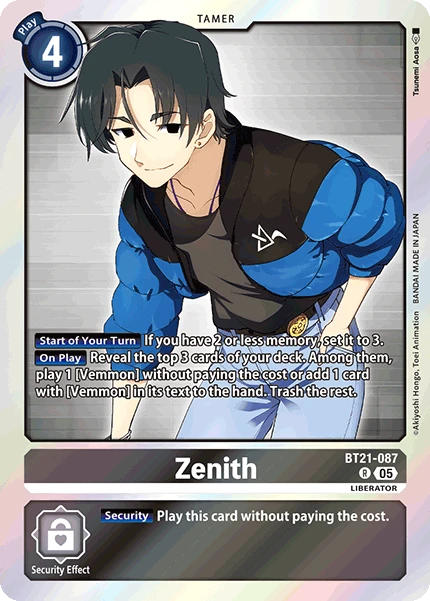 Digimon Card Game Sammelkarte BT21-087 Zenith