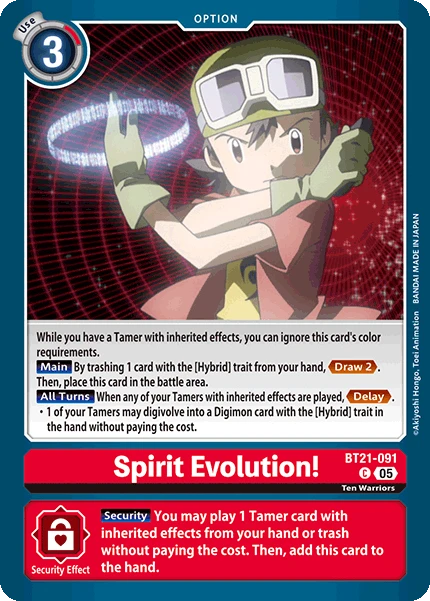 Digimon Card Game Sammelkarte BT21-091 Spirit Evolution!