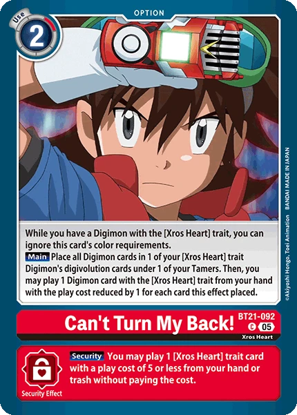 Digimon Card Game Sammelkarte BT21-092 Can't Turn My Back!