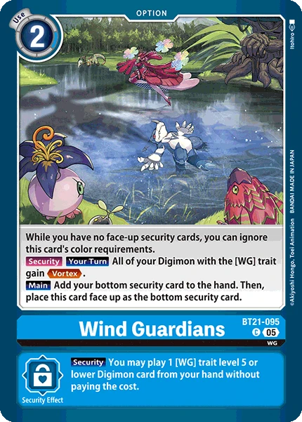 Digimon Card Game Sammelkarte BT21-095 Wind Guardians