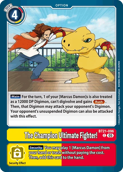 Digimon Card Game Sammelkarte BT21-096 The Champion Ultimate Fighter!