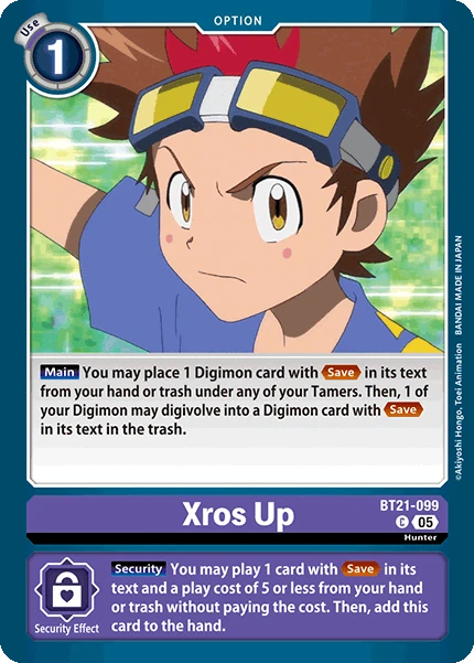 Digimon Card Game Sammelkarte BT21-099 Xros Up