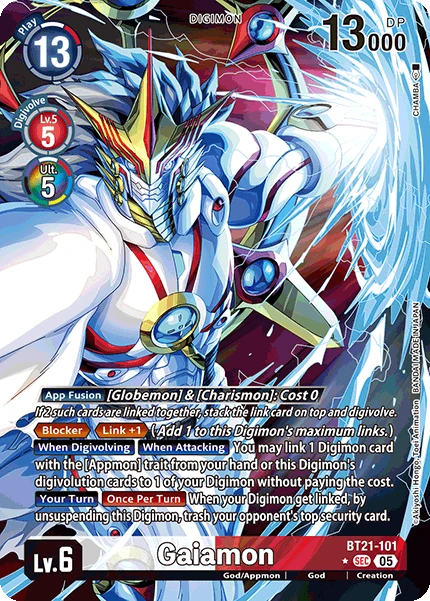 Digimon Card Game Sammelkarte BT21-101 Gaiamon alternatives Artwork 1