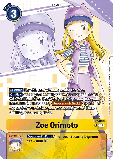 Digimon Card Game Sammelkarte BT7-088 Zoe Orimoto alternatives Artwork 2