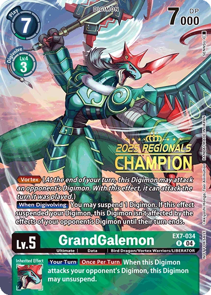 Digimon Card Game Sammelkarte EX7-034 GrandGalemon alternatives Artwork 1