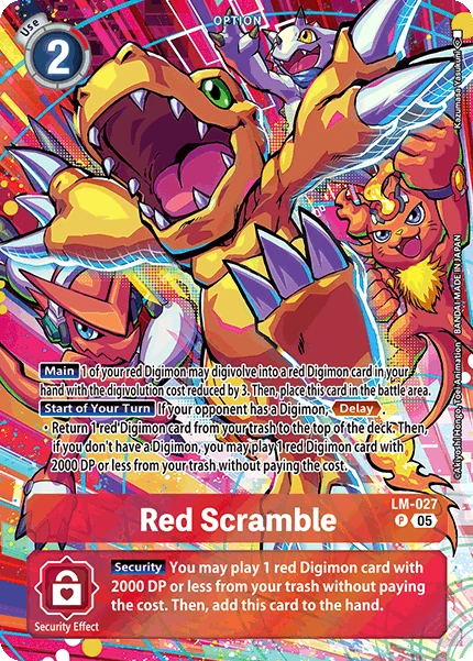 Digimon Card Game Sammelkarte LM-027 Red Scramble alternatives Artwork 1