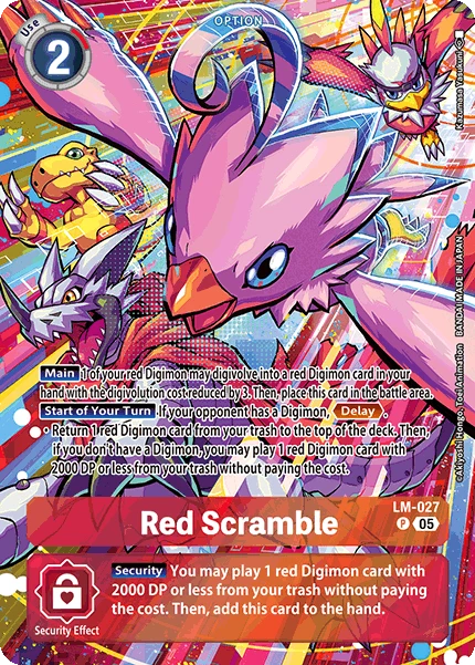 Digimon Card Game Sammelkarte LM-027 Red Scramble alternatives Artwork 2