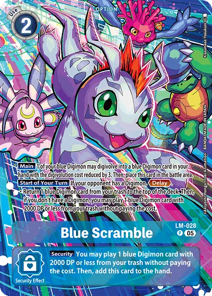 Digimon Card Game Sammelkarte LM-028 Blue Scramble alternatives Artwork 1