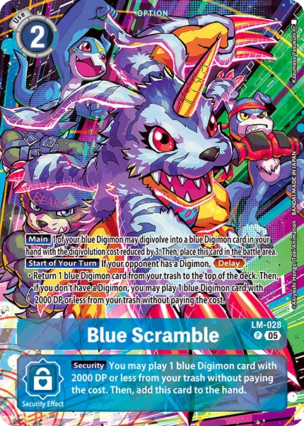 Digimon Card Game Sammelkarte LM-028 Blue Scramble alternatives Artwork 2