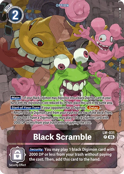 Digimon Card Game Sammelkarte LM-031 Black Scramble alternatives Artwork 2