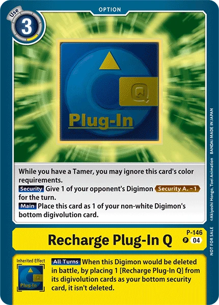 Digimon Card Game Sammelkarte P-146 Recharge Plug-In Q