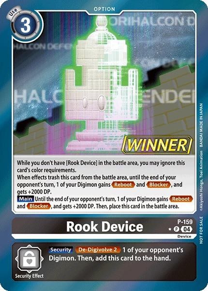 Digimon Card Game Sammelkarte P-159 Rook Device alternatives Artwork 1