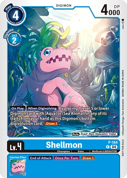 Digimon Card Game Sammelkarte P-164 Shellmon