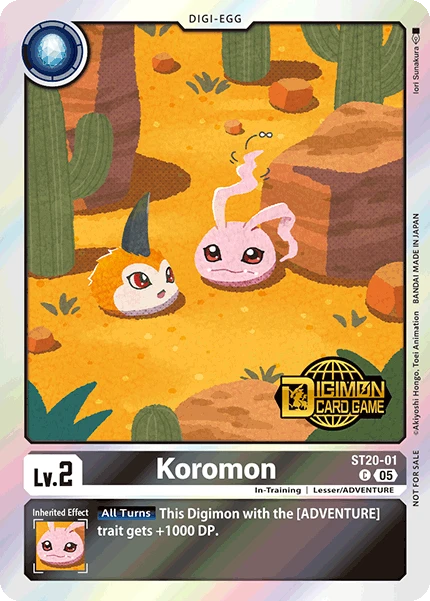 Digimon Card Game Sammelkarte ST20-01 Koromon alternatives Artwork 1