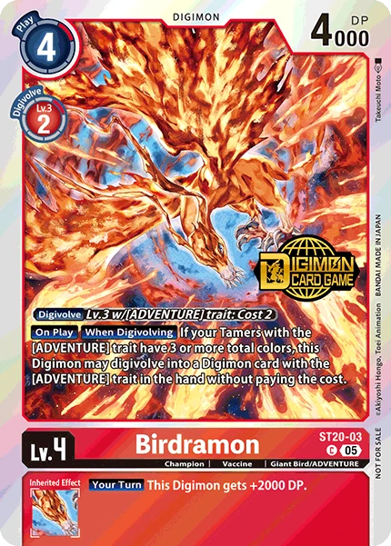 Digimon Card Game Sammelkarte ST20-03 Birdramon alternatives Artwork 1