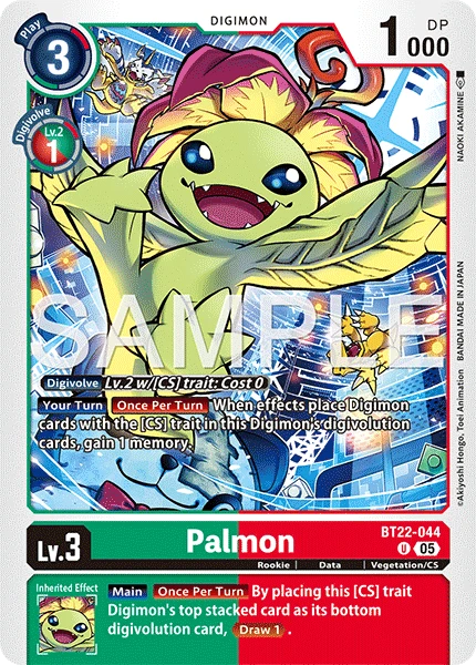 Digimon Card Game Sammelkarte BT22-044 Palmon