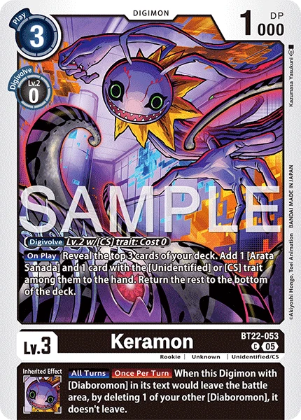 Digimon Card Game Sammelkarte BT22-053 Keramon