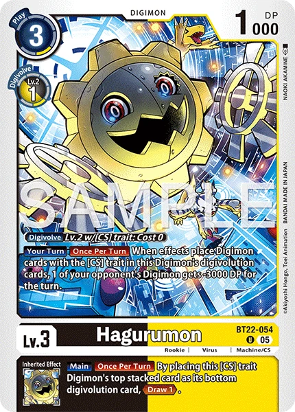 Digimon Card Game Sammelkarte BT22-054 Hagurumon