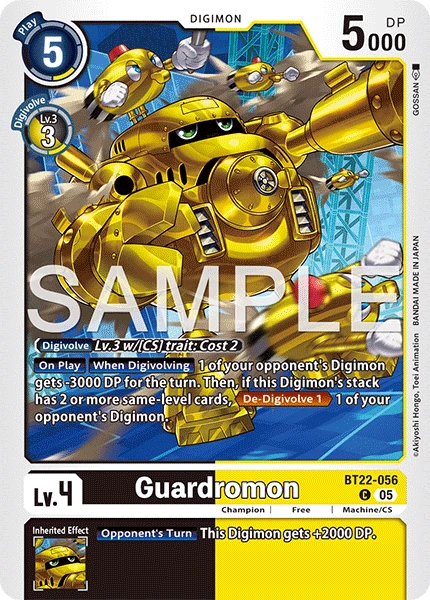 Digimon Card Game Sammelkarte BT22-056 Guardromon