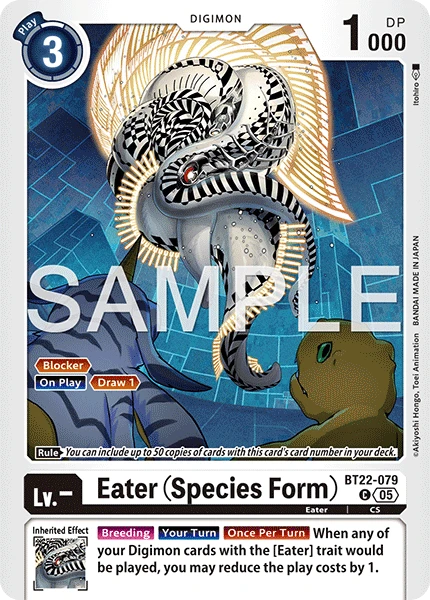 Digimon Card Game Sammelkarte BT22-079 Eater (Species Form)