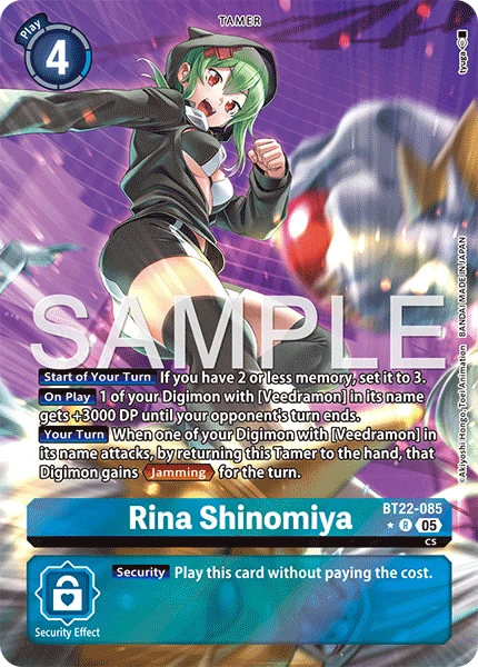 Digimon Card Game Sammelkarte BT22-085 Rina Shinomiya alternatives Artwork 1