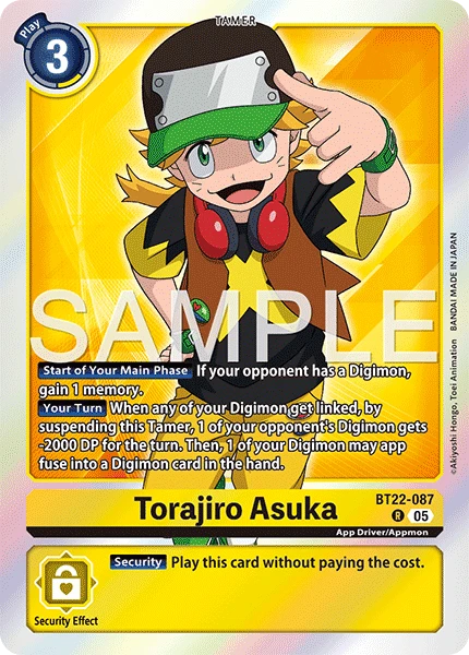 Digimon Card Game Sammelkarte BT22-087 Torajiro Asuka