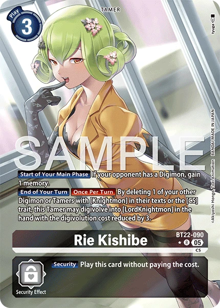 Digimon Card Game Sammelkarte BT22-090 Rie Kishibe alternatives Artwork 1