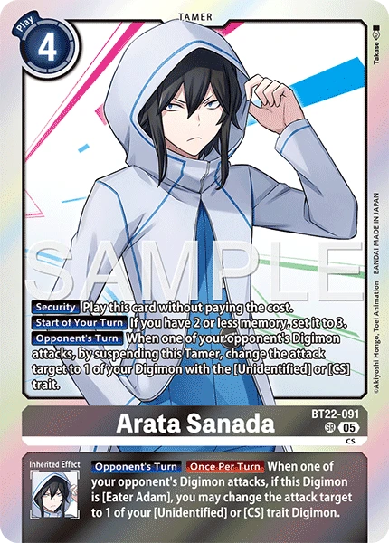 Digimon Card Game Sammelkarte BT22-091 Arata Sanada