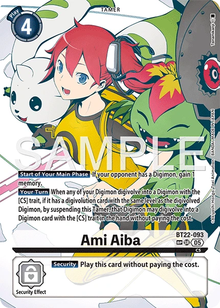 Digimon Card Game Sammelkarte BT22-093 Ami Aiba alternatives Artwork 2
