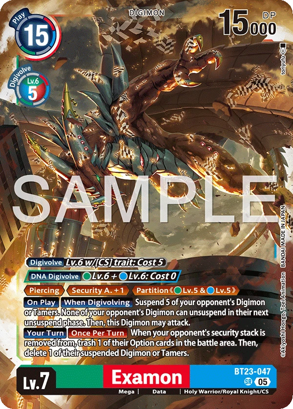 Digimon Card Game Sammelkarte BT23-047 Examon