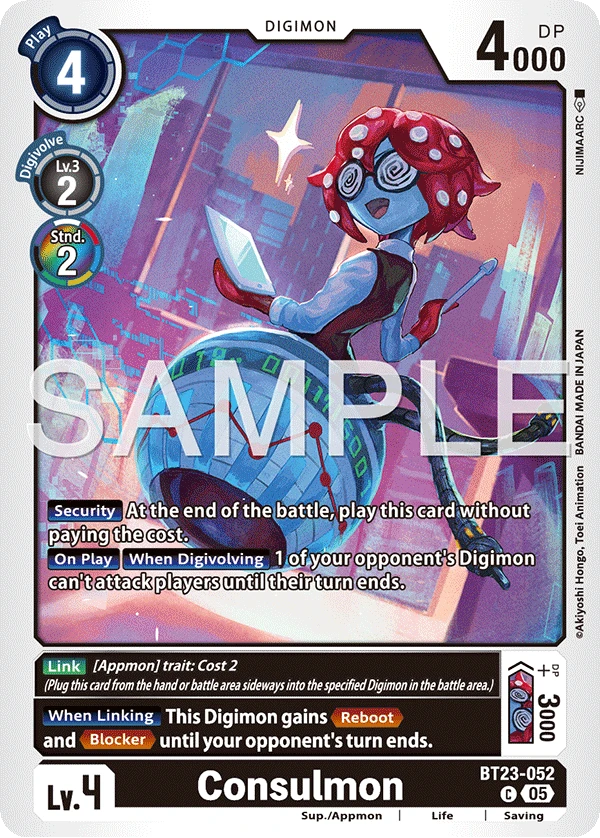 Digimon Card Game Sammelkarte BT23-052 Consulmon