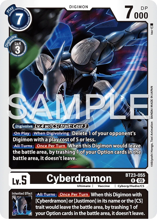 Digimon Card Game Sammelkarte BT23-055 Cyberdramon