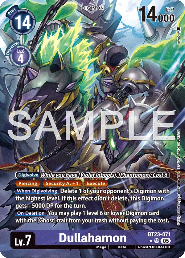 Digimon Card Game Sammelkarte BT23-071 Dullahamon alternatives Artwork 1