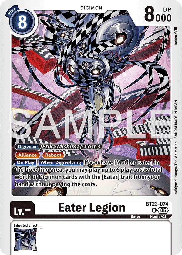 Digimon Card Game Sammelkarte BT23-074 Eater Legion
