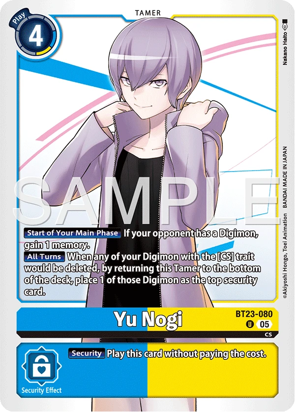 Digimon Card Game Sammelkarte BT23-080 Yu Nogi